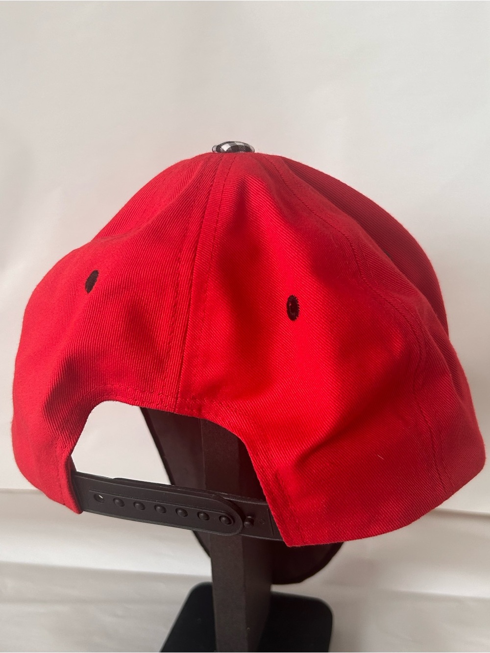 Red TEXAS Baseball Cap with Black & White Check Brim - Picture 4 of 7